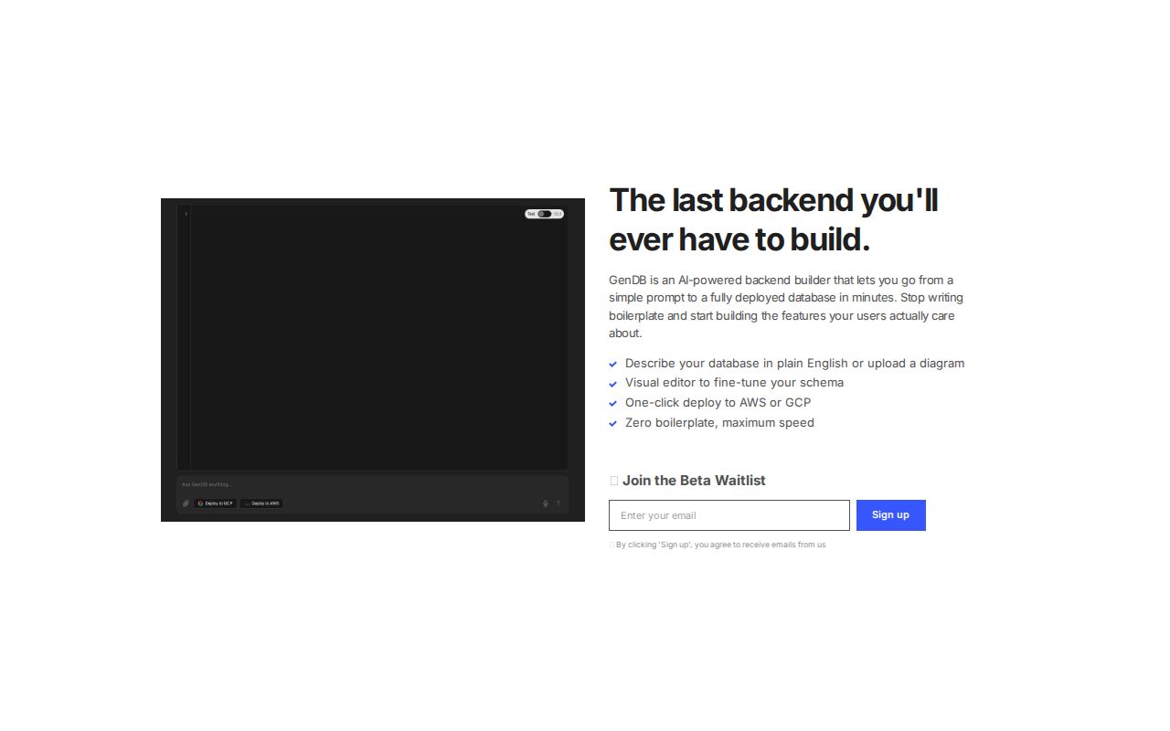 Show HN: GenDB – I built a tool to generate a full database from a single prompt